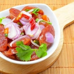 ยำกุนเชียง ราดข้าว