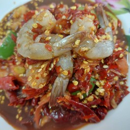 ตำเหลาปากโปกุ้งสดปลาร้า
