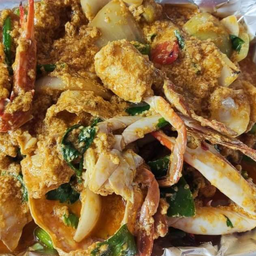 ปูม้าผัดผงกะหรี่