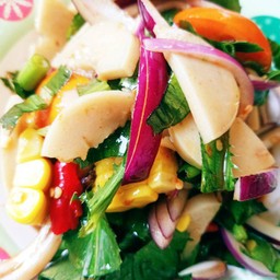 ยำหมูยอข้าวโพด