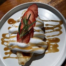 strawberry whipped cream croffle 
