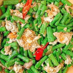 ถั่วฝักยาวผัดไข่
