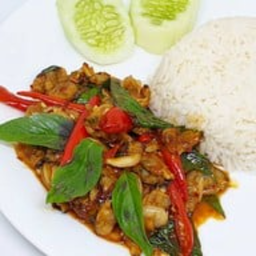 ข้าวราดผัดพริกเผา