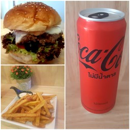 Paris burger +French fries +coca cola zero