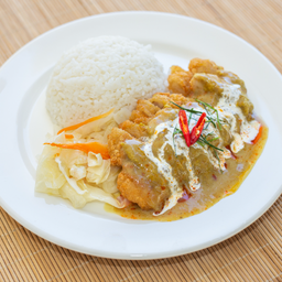 ข้าวไก่ทอดเขียวหวาน