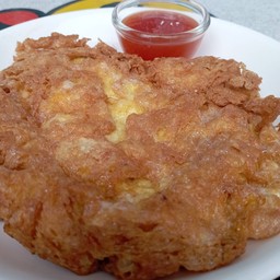 ไข่เจียวกระเทียมดอง2ฟอง เป็นกับข้าว