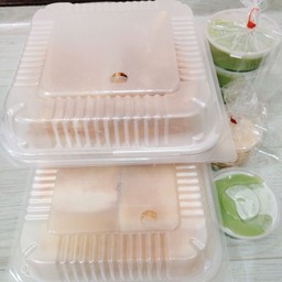 ขนมปังนึ่ง+สังขยาใบเตย2ชุด