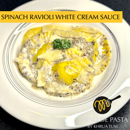 Cheese Raviilo white Cream Sauce (ราวิโอลี ไวท์ครีมซอส)