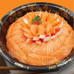ปลาแซลมอนซาชิมิ 400 กรัม + ปูอัด 20 ชิ้น