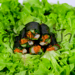 โรลปูอัด+ยำสาหร่าย + ไข่กุ้ง ห่อสาหร่าย