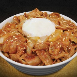 ข้าวหน้าหมูผัดซอสเกาหลี