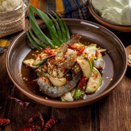 ตำลาวกุ้งสด