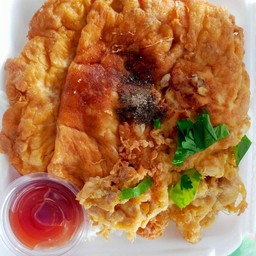 ไข่เจียวหมูสับราดข้่าว ไข่2ฟอง