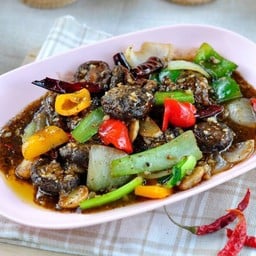 เห็ดหอมสดผัดพริกไทยดำ
