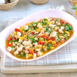 กุ้งผัดพริกขี้หนูสด