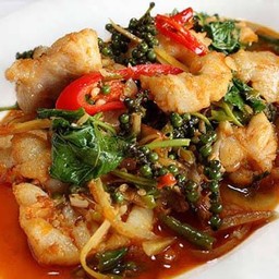 ข้าวหมูผัดช่า