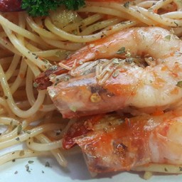 สปาเก็ตตี้กุ้งสไปซี่