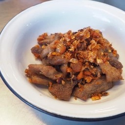 หมูทอดพริกแห้ง (กับข้าว)