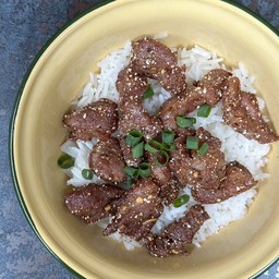 ข้าวราดหมูทอดคลุกฝุ่น