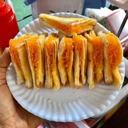 ปังปิ้งแซนด์วิช เนย+นม+ฝอยทอง.