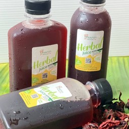 [โปรตบโต๊ะ]5ขวดน้ำกระเจี๊ยบผสมหญ้าหวาน0%(ไม่มีน้ำตาล)250ml