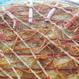 เครปไข่+พริกเผา+ปูอัด+ทาโร่