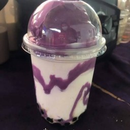 นมสดปั่น+มันม่วงลาวา