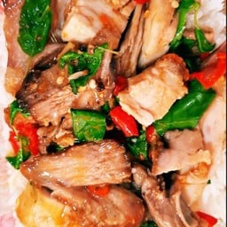 กับข้าว-กระเพราสามหมู