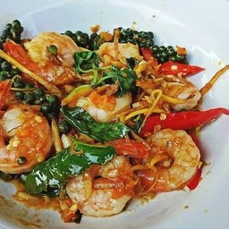 กุ้งสดผัดฉ่า/แบบกับข้าว