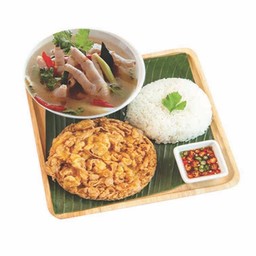 [ไข่เจียวกะเสน่ห์น้ำพริก] ข้าวไข่เจียว+ต้มแซ่บซูเปอร์