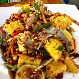 ตำข้าวโพดกุ้งสด