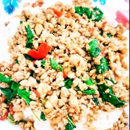 กับข้าว-กระเพราหมูสับ
