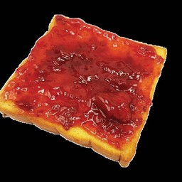 ขนมปังแผ่นสี่เหลี่ยมปิ้ง เนยแยมสตรอเบอร์รี่4แผ่น