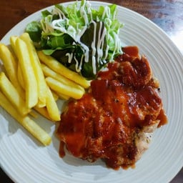 สเต็กหมูพริกไทยดำ Pork Steak 220g
