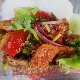 ปลาดอลลี่ยำแซ่บ(กับข้าว)