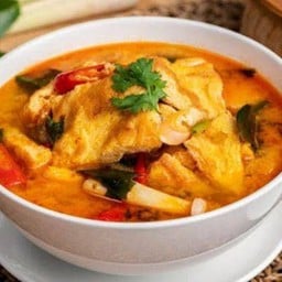ข้าวเปล่า+ต้มยำไข่เจียวน้ำข้น