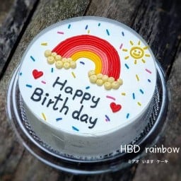 เรนโบว์เค้ก เค้กวันเกิด เค้กครีมนมสด 1