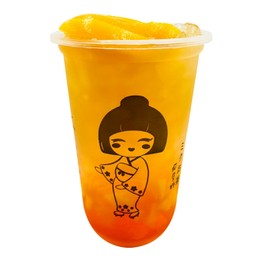 ชาเขียวมะลิพีช พร้อมเนื้อพีช