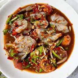 ยำกุ้งสด น้ำปลาร้า (7)