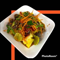 ตำข้าวโพดหอยแครง