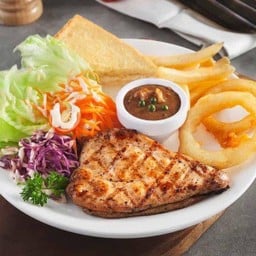 สเต็กอกไก่พริกไทยดำ chicken breast