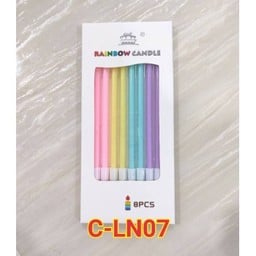 เทียนทรงตรง สีพาสเทล