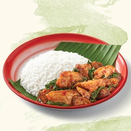 ข้าวกะเพราขาหมู