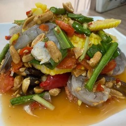ตำไทยข้าวโพดกุ้งสด
