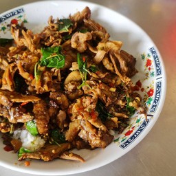 กะเพราเป็ด ราดข้าว