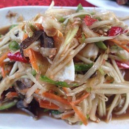 ตำปลาร้าไข่เค็ม