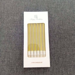 เทียนทรงตรง สีทอง