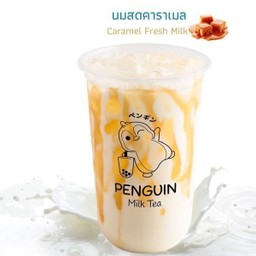 Penguin Milk Tea ชานมไข่มุก ไทรม้า