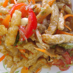 ตำไทยใส่แคปหมู ธรรมดา