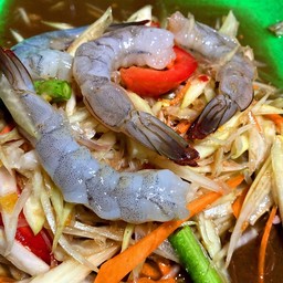 ตำกุ้งสด
